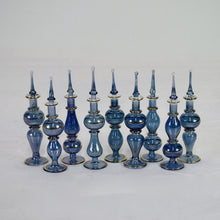 Load image into Gallery viewer, Crafts of Egypt Dark Blue Set of 9 Decorative Bottles
