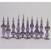 Load image into Gallery viewer, Crafts of Egypt Purple Set of 10 Decorative Bottles
