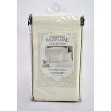 Load image into Gallery viewer, Diamond Matelasse Standard Pillow Sham Ivory
