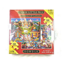 Load image into Gallery viewer, Dowdle Puzzle 2-PK Animals of Canada &amp; Three Little Pigs
