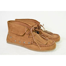 Load image into Gallery viewer, DV by Dolce Vita Women&#39;s Brown Studded Dani Moccasin Booties
