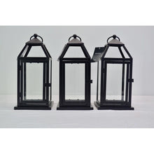 Load image into Gallery viewer, Elements Decorative Classic Metal Lantern 12&quot; Black 3-Pack
