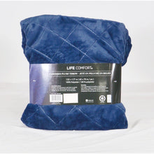 Load image into Gallery viewer, Embossed Plush Throw Blanket, Life Comfort/ Blue - 60&quot;x70&quot;
