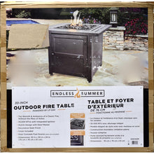 Load image into Gallery viewer, Endless Summer LP Gas Outdoor Fire Table with Steel Slat Mantel
