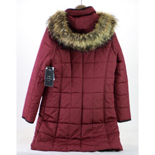 Load image into Gallery viewer, Fen-Nelli Quilted Faux Fur Down Coat Dark Red Size 6

