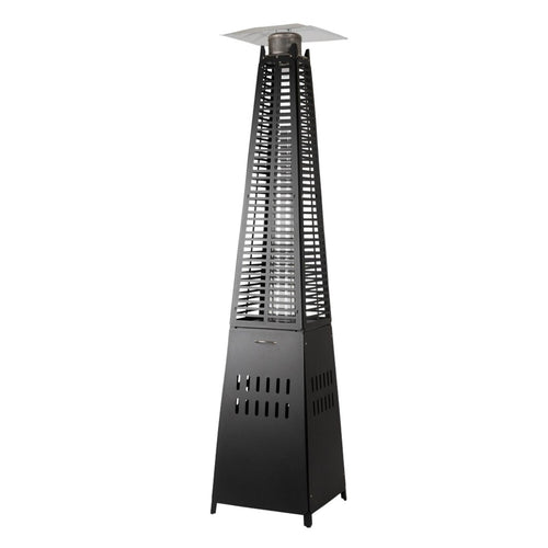 Fire Sense Modern Pyramid Flame Patio Heater in Matte Black