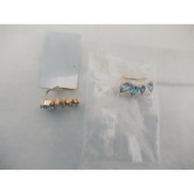 Load image into Gallery viewer, Galleria Armadoro Gold Vermeil Aquamarine CZ Ear Crawlers-Jewelry-Sale-Liquidation Nation
