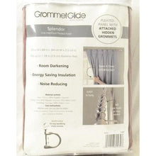 Load image into Gallery viewer, Grommet Glide Interlined Pleated Panel with Easy Slide Hidden Grommets 84&quot; L
