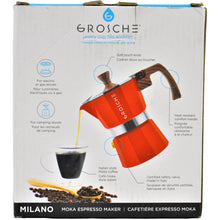 Load image into Gallery viewer, Grosche Milano Stovetop Expresso Maker Red 150ml (5 fl.oz.)
