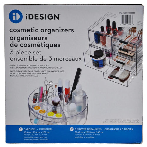 iDESIGN Cosmetic Organizers 3-Piece Set