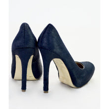 Load image into Gallery viewer, INC International Concept Size 5 1/2 Real Fur Calf Heels - Blue
