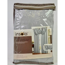 Load image into Gallery viewer, Insola Odyssey Lined Waterfall Valance with Grommet 24&quot; Fog Blue
