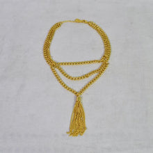 Load image into Gallery viewer, Karine Sultan Caroline Tassel Statement Necklace Gold
