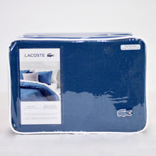 Load image into Gallery viewer, Lacoste Duvet Set Washed Solid Blue Sapphire King
