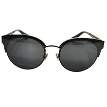 Load image into Gallery viewer, Ladies Safilo x Dior Round Browline Sunglasses - Black/Blue/Gunmetal
