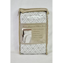 Load image into Gallery viewer, LaMont Home Woven Jacquard Sham Grey/White Standard
