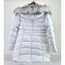 Load image into Gallery viewer, Laundry by Shelli Segal Faux Fur Trim Hooded Puffer Coat Real White L
