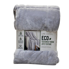 Load image into Gallery viewer, Life Comfort Eco Textured Throw Grey
