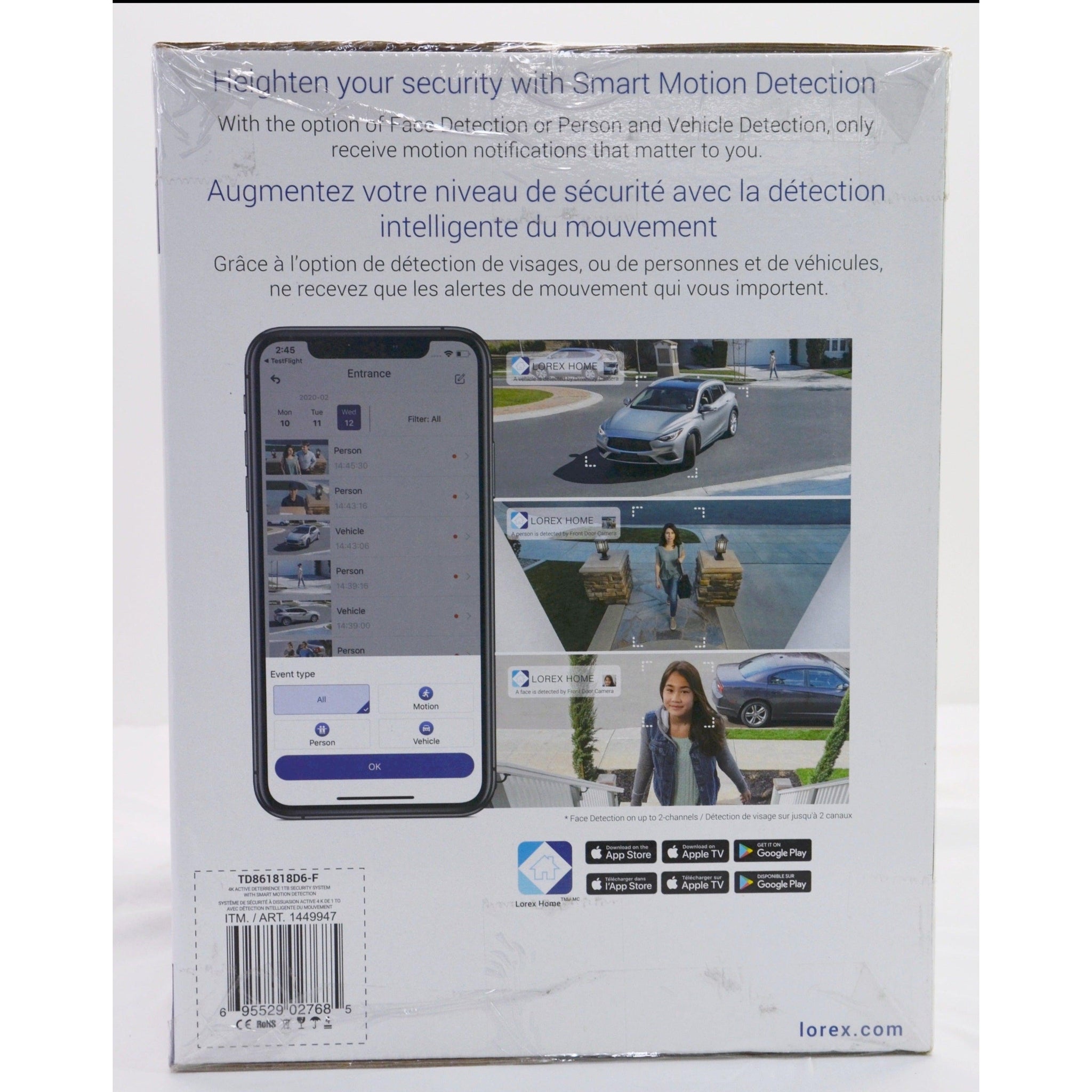 Lorex 4k 1TB 6 Camera Security System With Smart Motion Detection