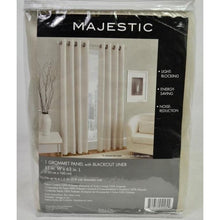 Load image into Gallery viewer, Majestic Blackout Lined Grommet Curtain Panel 63&quot; Champagne
