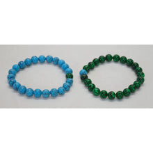 Load image into Gallery viewer, Malachite and Turquoise Women&#39;s Bead Bracelets Green Blue 2pcs-Jewelry-Sale-Liquidation Nation

