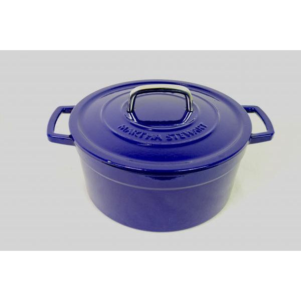 Martha Stewart Pc Cast Iron Round Casserole Dish Qt