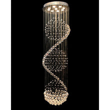 Load image into Gallery viewer, Modern Spiral Raindrop Crystal Chandelier D20&quot; x H72&quot;
