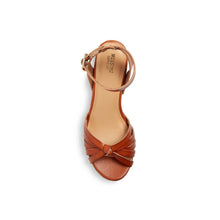 Load image into Gallery viewer, Mossimo Women&#39;s Erie Wood Wedge Sandal Cognac 5.5M
