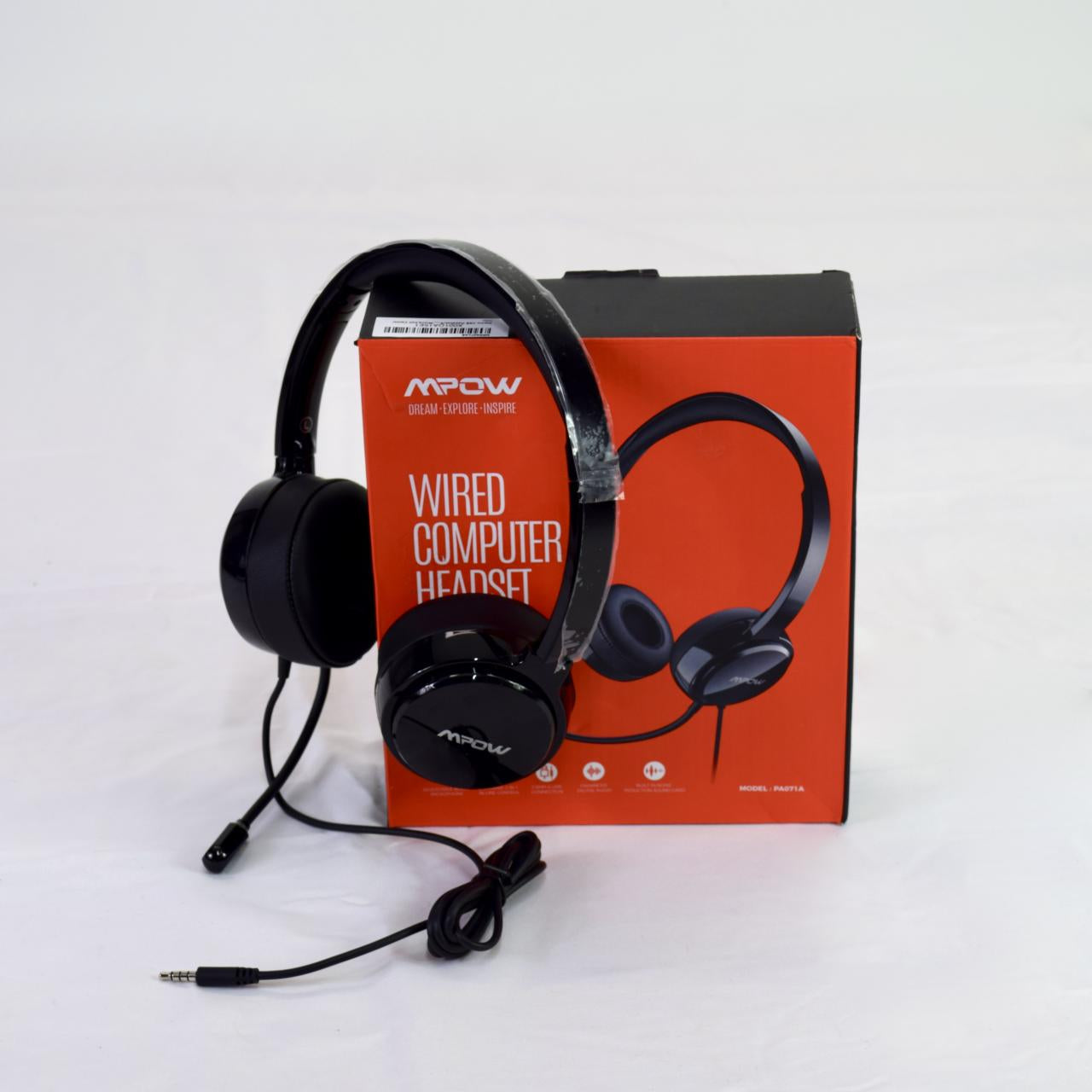 Mpow Computer Headset MPOW Wired Computer Headset Black