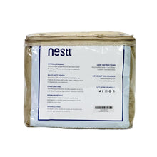 Load image into Gallery viewer, Nestl 4 Pc Duvet Set with Fitted Sheet Custard Mallow Yellow Queen
