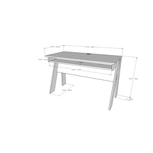 Load image into Gallery viewer, Nexera Tangent Desk, Charcoal Gray &amp; Russian Birch Plywood
