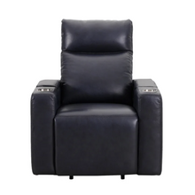 Load image into Gallery viewer, Sealy Logan – Black Top-grain Leather Power Reclining Lift Chair with Power Headrest and Active Lumbar
