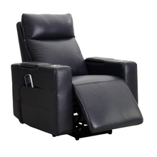 Load image into Gallery viewer, Sealy Logan – Black Top-grain Leather Power Reclining Lift Chair with Power Headrest and Active Lumbar
