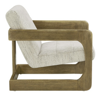 Load image into Gallery viewer, Thomasville Fabric Accent Chair with Wood Base
