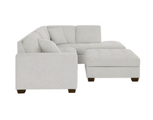 Load image into Gallery viewer, Thomasville Miles Right-hand Facing 3-piece Fabric Sectional with Storage Ottoman ( Beige)
