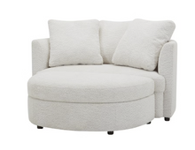 Load image into Gallery viewer, Holley Fabric Accent Chair with Storage Ottoman
