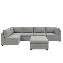 Load image into Gallery viewer, Thomasville Tisdale - 6-Piece Upholstered Fabric Sectional with Storage Ottoman
