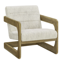 Load image into Gallery viewer, Thomasville Fabric Accent Chair with Wood Base

