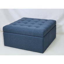 Load image into Gallery viewer, Noble House Isabella Storage Ottoman - Navy Blue-Home-Sale-Liquidation Nation
