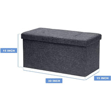 Load image into Gallery viewer, Otto &amp; Ben Folding Ottoman Dark Gray 30&quot;
