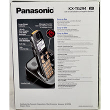 Load image into Gallery viewer, Panasonic KX-TG294 DECT 6.0 Plus 4 Handset Cordless Phone System
