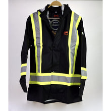 Load image into Gallery viewer, Pioneer Fire-Resistant Waterproof Safety Jacket, Polyurethane Black Medium
