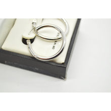 Load image into Gallery viewer, Polished Tube Hoop Earrings 14k White Gold
