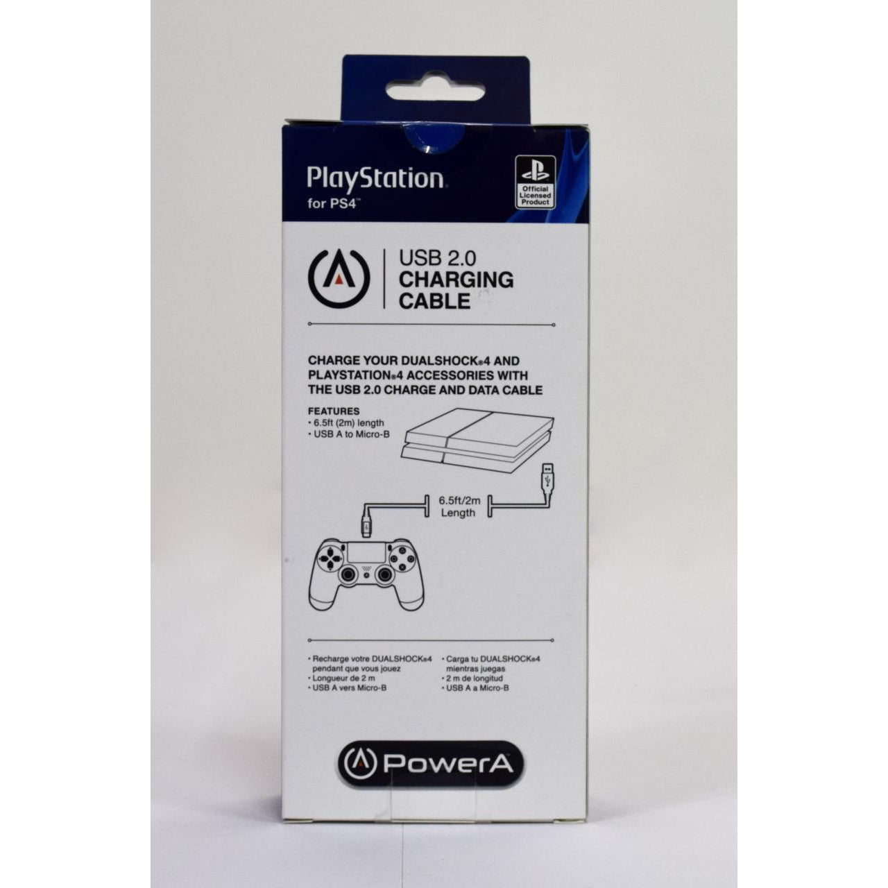 PowerA USB 2.0 Charging Cable for PlayStation 4