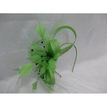 Load image into Gallery viewer, Precis Women&#39;s Feather Fascinator Headband Green
