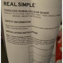 Load image into Gallery viewer, Real Simple Cordless Roman Cellular Shade 60&quot; x 72&quot; Khaki
