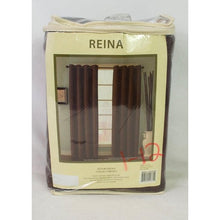 Load image into Gallery viewer, Reina Window Curtain Panel 63&quot; Chocolate
