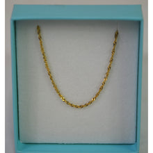 Load image into Gallery viewer, RitaStephens 10K Gold Singapore Rope Pendant Chain Necklace 1.5 mm
