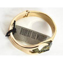 Load image into Gallery viewer, Robert Lee Morris Soho Gold Bracelet with Multi Coloured Stone
