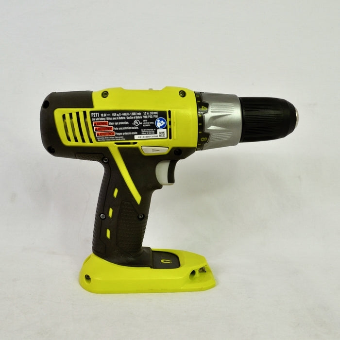 Ryobi P208 One+ 18V Lithium Ion Drill/Driver with 1/2 Inch Keyless